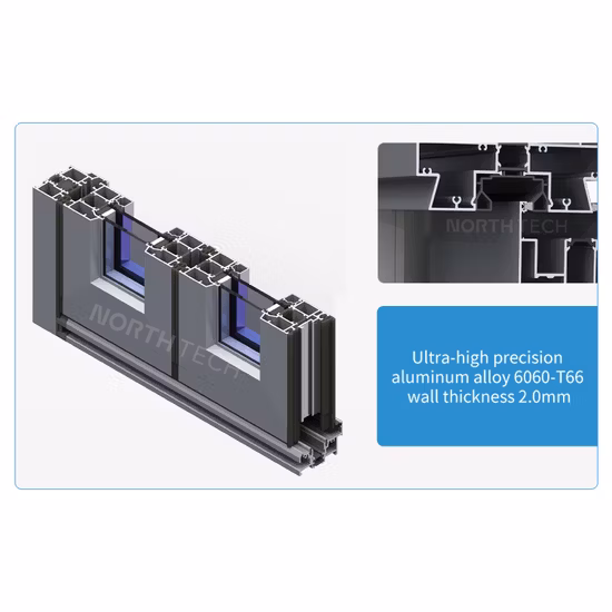 Porte bifold impermeabili stile moderno standard americano Finestre Porta pieghevole scorrevole in vetro per balcone in alluminio