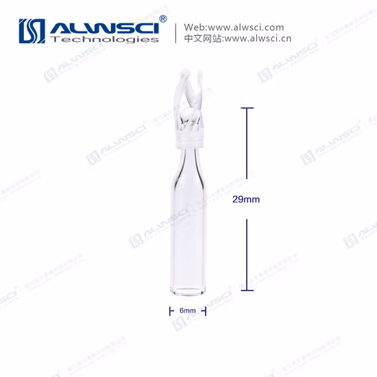 Fiale di vetro Alwsci da 2 ml con inserto da 6 mm con molla in plastica